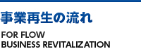 事業再生の流れ FOR FLOW BUSINESS REVITALIZATION